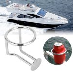 Ring Drink Cup Holder Mirror Polished Stainless Steel Heavy Duty