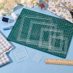 6-PACK Square Quilting Templates Set - Clear Acrylic Quilting Rulers For Drawing And Embroidery Hand Quilting Stencil Tools 2.54