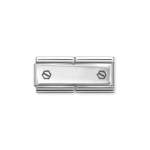 Composable Classic Double Link Engraving Plate With Hexagonal Screws