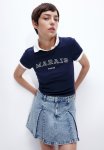 Ribbed T-Shirt - Navy Blue Marais