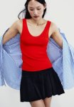 Knitted Vest Top - Bright Orange
