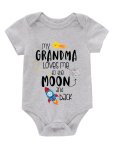 Newborn Infant Short Sleeve Romper "my Gramdma" Print Bodysuit Onesies For Baby Girls And Boys Toddler Clothes