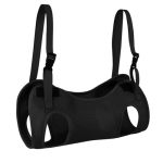 Fresiq Pet Grooming Hammock For Dogs & Cats - Comfortable Bathing & Nail Clipping Helper For Easy Pet Care Black Small