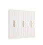 Elizondo Wardrobe 6 Doors 4 Drawers-white