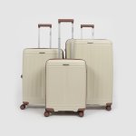 TRAVELITE Itravel 3-PIECE Malaga Trolley Luggage Set With Tsa Locks Ivory
