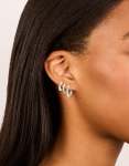 Waterproof Stainless Steel Cubic Zirconia Tube Stud Earrings