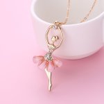 Cute Skirt Ballet Girls Necklace Fashion Exquisite Pendant Birthday Gift For Girls