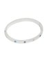 Waterproof Stainless Steel Cubic Zirconia Flower Inlay Bangle