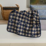 Finesse Pet Blanket - Gingham Prints Navy cobble - 100 X 120 Cm