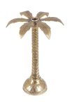 Brass Palm Tree Candle Holder - Large