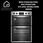 Beko Stainless Steel Multifunction Eye Level Double Oven - 600MM