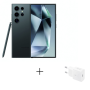 Samsung Galaxy S24 Ultra 5G 256GB Dual Sim - Titanium Black + Wall Adapter