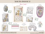 Cot Duvet Bedding Safari Rose Adventure Set