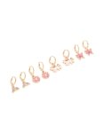 Kids Gold Unicorn & Rainbow Huggie Earrings 4-PACK