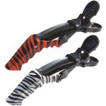 Sectioning Clips Zebra Croc Clips 10.5CM 6 PACK