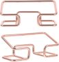 2PCS Rose Gold Business Card Holder Organizer Stand Metal Desk Display