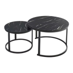 2-IN-1 Modern Style Marble Table With Side Table