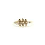 Marquise Diamond Cluster Ring In Yellow Gold