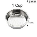 Coffee Accessories Stainless Steel Coffee Filter Basket 51MM 1 Cup