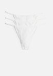 3-PACK Cotton Tanga Thong Briefs - White