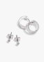 Double Hoop Stud Earring Pack Of 2