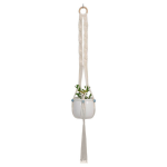 Macrame Plant Hanger Zigzag Dip-dye Cotton - Natural No Dip Dye