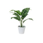 Artificial Plant In Pot Green Leaf Plant In White Pot - Watermelon