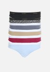 Jockey 6 Pack Value Print Bikini - Taupe red black Shadow black grey blue