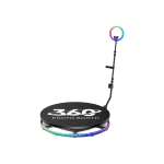 80CM 360-DEGREE Photo Booth Machine With Rgb Light Flight Case