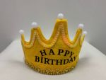 Yellow Happy Birthday Light Up Crown