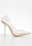 Fancy Pointed Toe Cake Stand Court Heel - Rose Gold