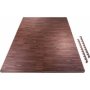 Floor Mat Set - 6 Mats 12 Edges Dark Wood Effect