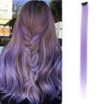 Colored Clip In Hair Extensions 55.88 Cm Colorful Long Straight Hairpieces Clip In Synthetic Cosplay Dress Up Fashion Party Chri