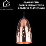 Glam Dotted Copper Glass Pendant - 150MM