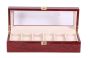 6 Slot Watch Display Box Organizer - Wood Grain