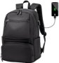 Tuff-Luv Oxford Backpack For 13-15.6 Laptops Black - With USB Charging Port