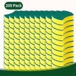 50 100 200PCS Multifunctional Cleaning Sponge Double-sided Scouring Pad For Household Cleaning Dishwashing Sponge Premium Kitche