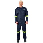 CONTI Vintage 100% Cotton Denim Suit - Reflective Arms & Legs - Yellow Tape