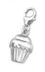 C848 - 925 Sterling Silver Cupcake Dangle Charm