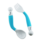 Bo Jungle Bendable Spoon And Fork Turquoise