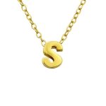 Maddison Gold Plated 925 Sterling Silver A-z Initial Necklace 6MM On 45CM Chain - S C29942