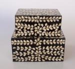 Black & Silver Leaf Design Box