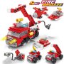 142PCS City Fire Truck Fighting Building Blocks Sets Fire Brigade Car Model Toy Small Particles Bricks Diy Educational Toys For Children 6+ Christmas Halloween Gift