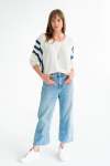 Ali Knit Navy Stripe - L xl
