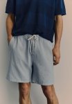 Regular Fit Cotton Shorts - Light Blue