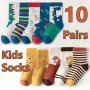 10 Pairs Of Boy's Adorable Dinosaur Pattern Crew Socks Comfy Breathable Casual Soft Socks For Kid's Outdoor Activities Summer