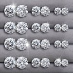 12 Pairs Set Of Shiny Round Stud Earrings Zinc Alloy Jewelry Rhinestones Inlaid Elegant Sexy Style For Women Gift