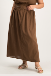 Palesa Linen Midi Skirt - Pinecone - XL