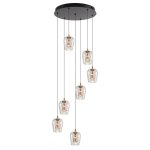 Auric 7 Light Clear Glass Pendant Cluster