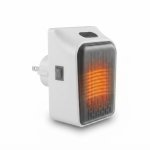 600W Wall Plug Portable Ceramic Space Heater With Digital Thermostat Timer & Remote Control